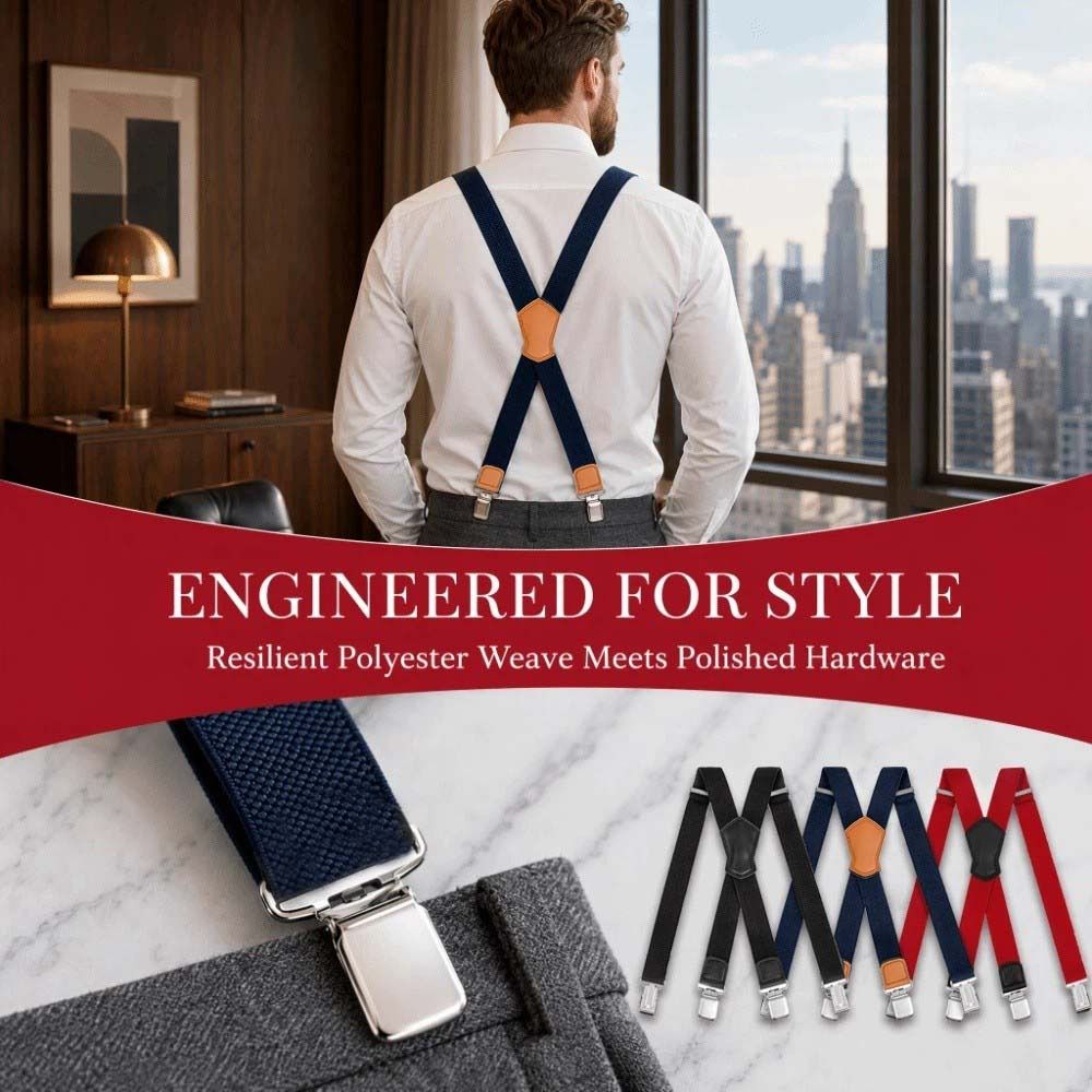 Suspender Clip Formal - Nuevas Tirantes Elásticas Resistentes Ajustables de