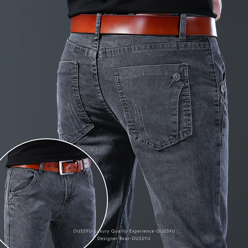 Men Formal Wear With Jeans - Pantalones de Mezclilla Elásticos para Hombre,