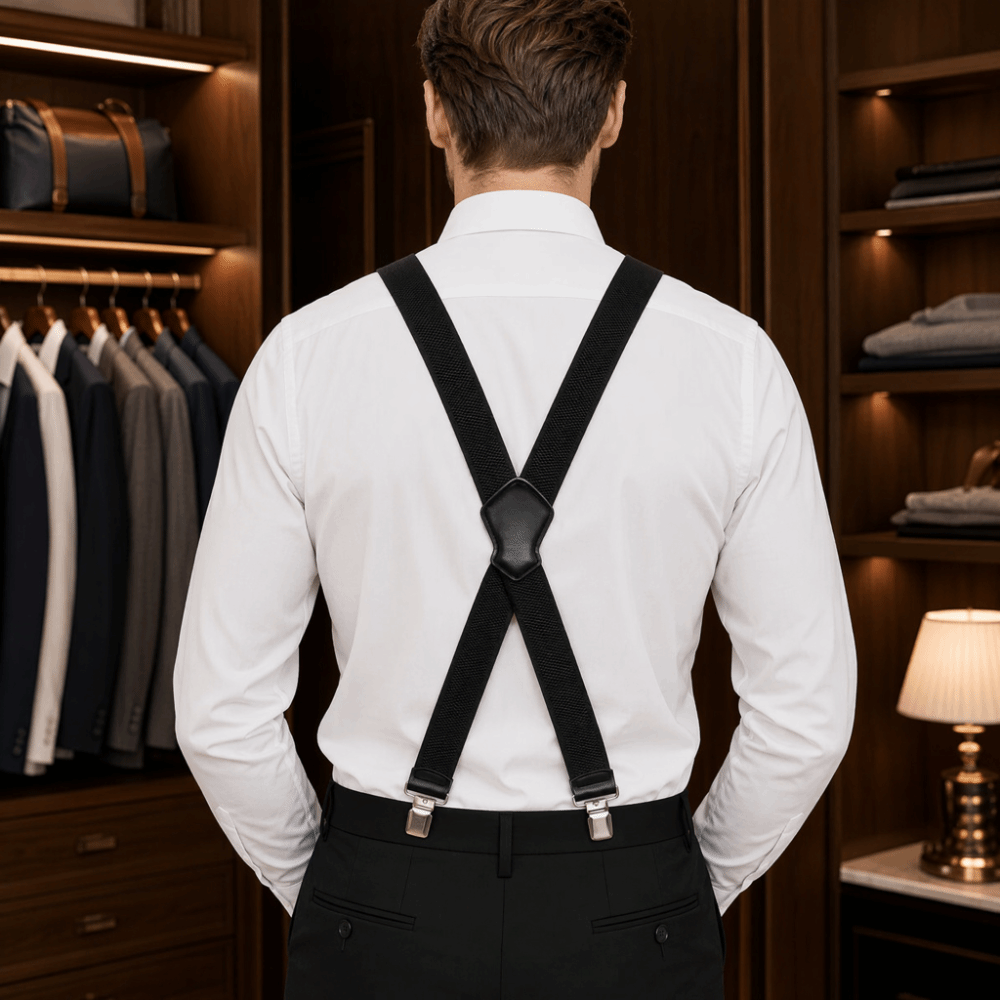 Suspender Clip Formal - Tirantes Elásticos de Alta Resistencia, Transpirables,