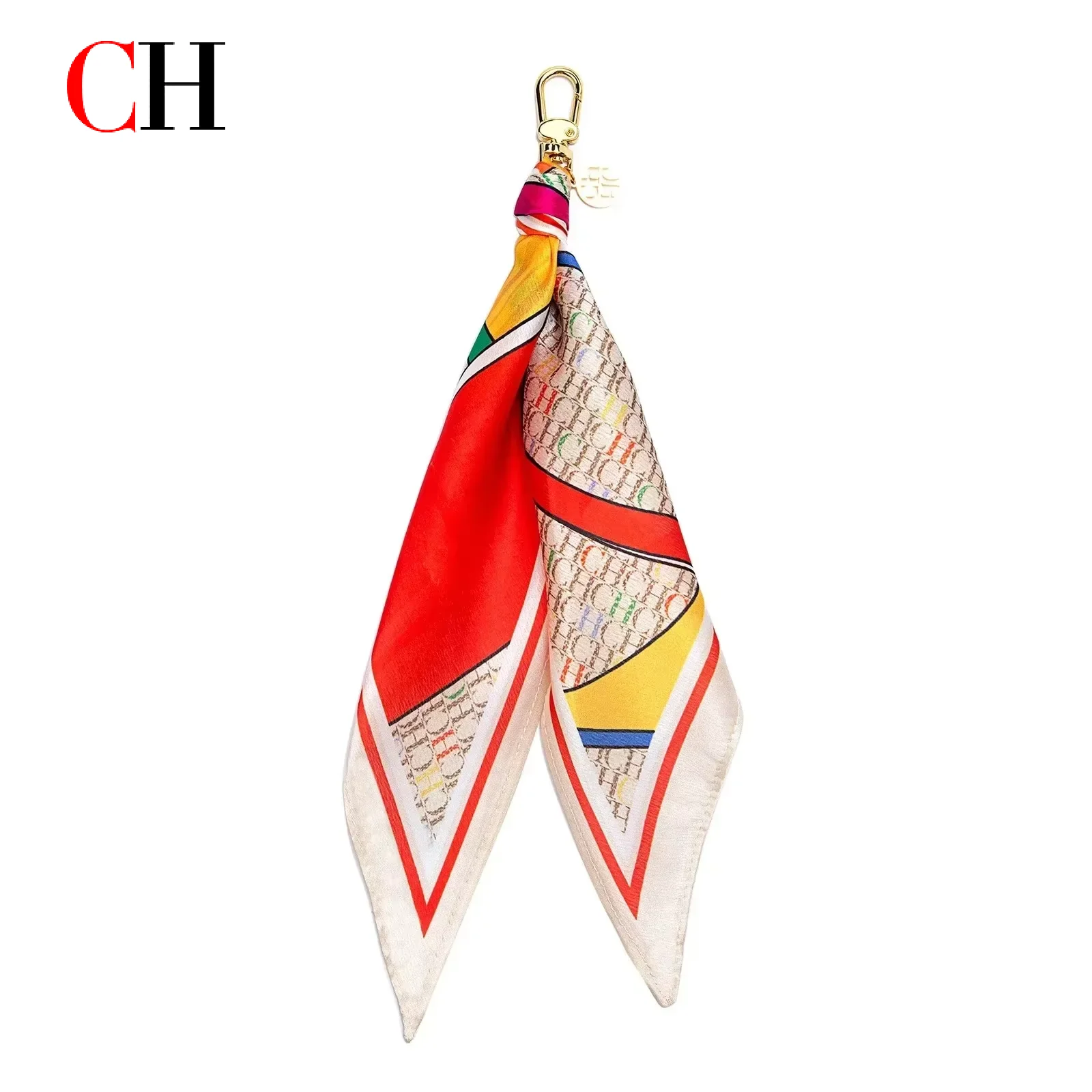 Llavero de bufanda CH, dije pa - Monogrammed Handkerchief reseña y precio