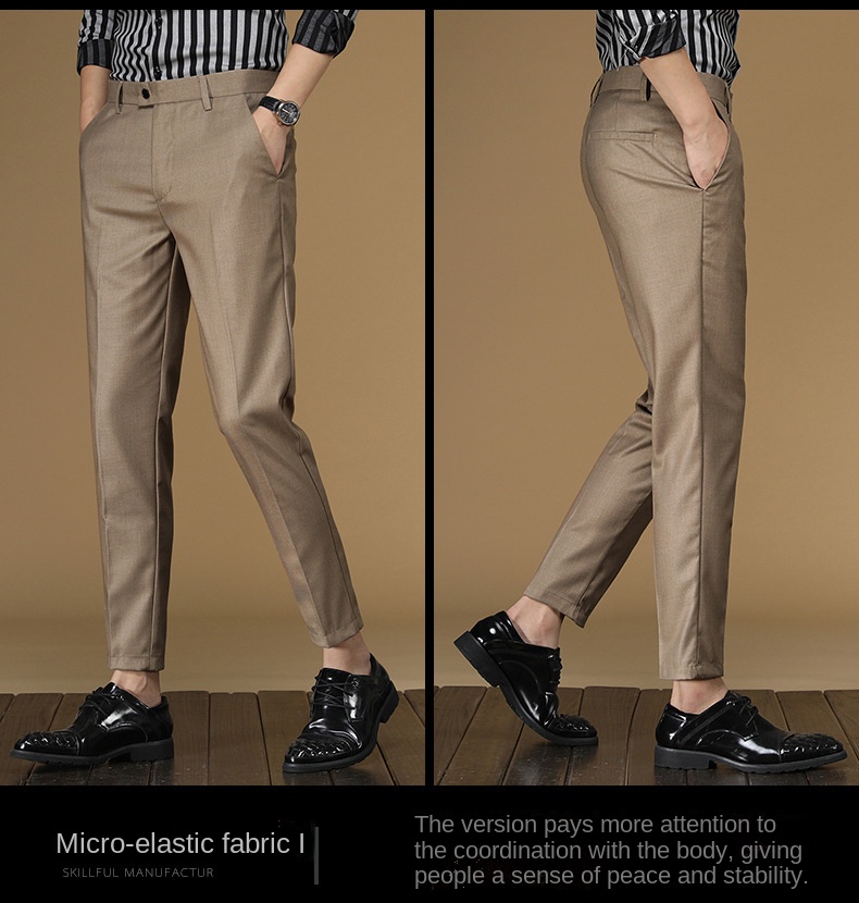 Pantalones de traje de verano  - Khaki Formal Wear Men reseña y precio