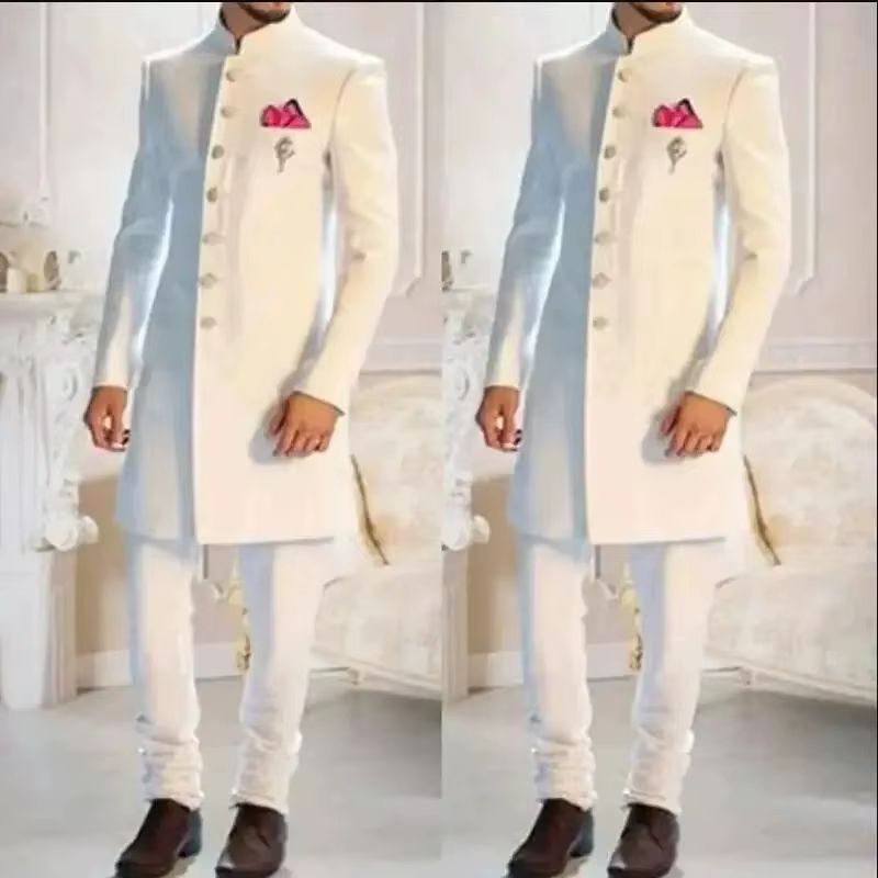 Nuevo Traje Clásico Blanco par - Men Formal Wear Indian reseña y precio