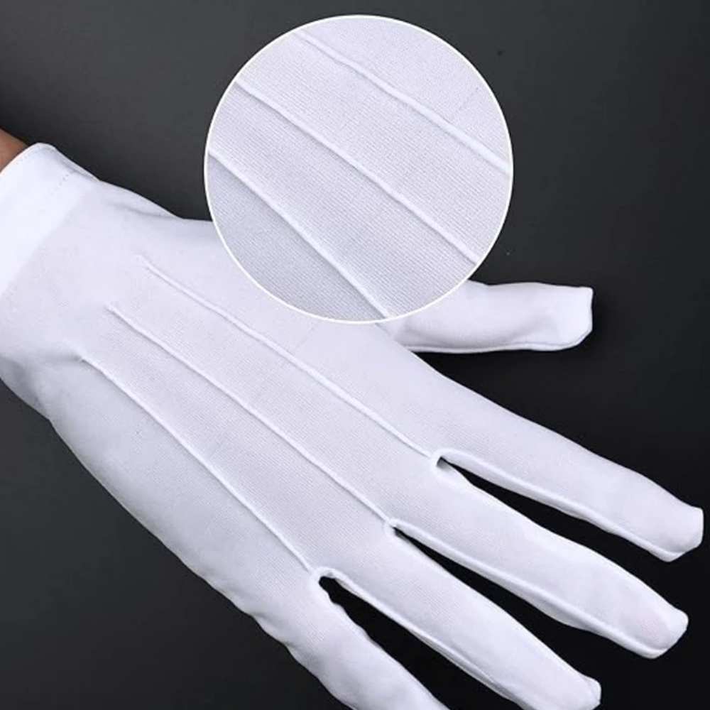 1/2 Pares de Guantes de Algodó - Formal Wear Gloves Men reseña y precio