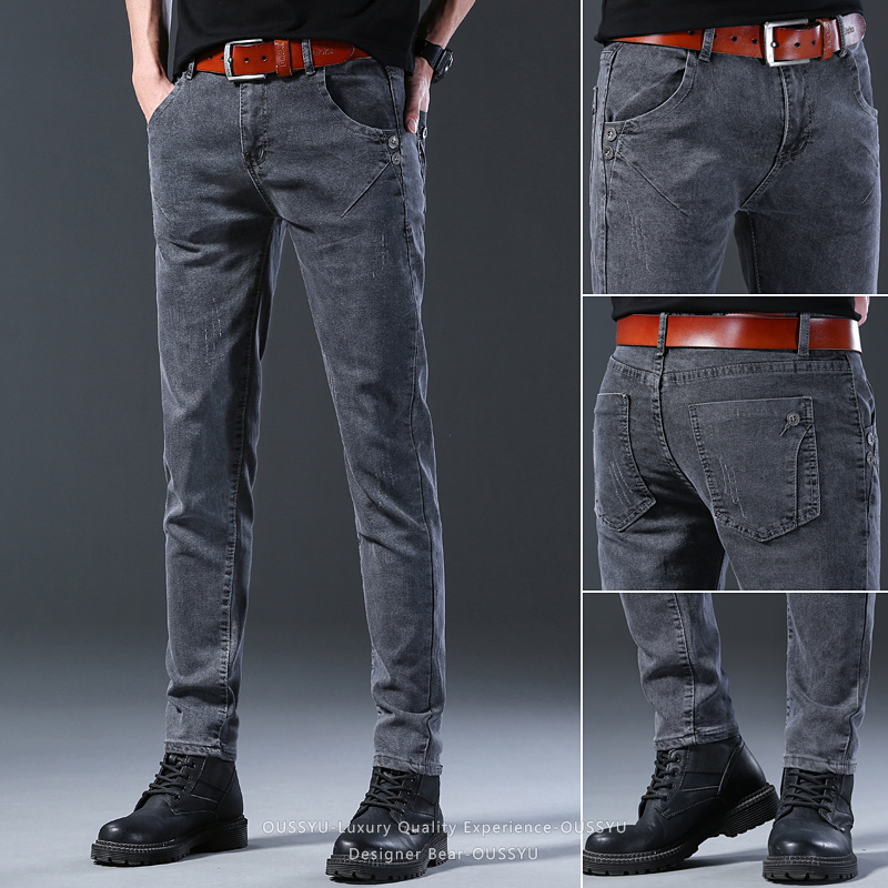 Pantalones de Mezclilla Elásti - Men Formal Wear With Jeans reseña y precio