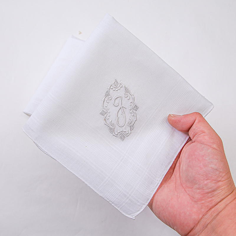 Juego de 2 piezas de lino puro - Monogrammed Handkerchief reseña y precio