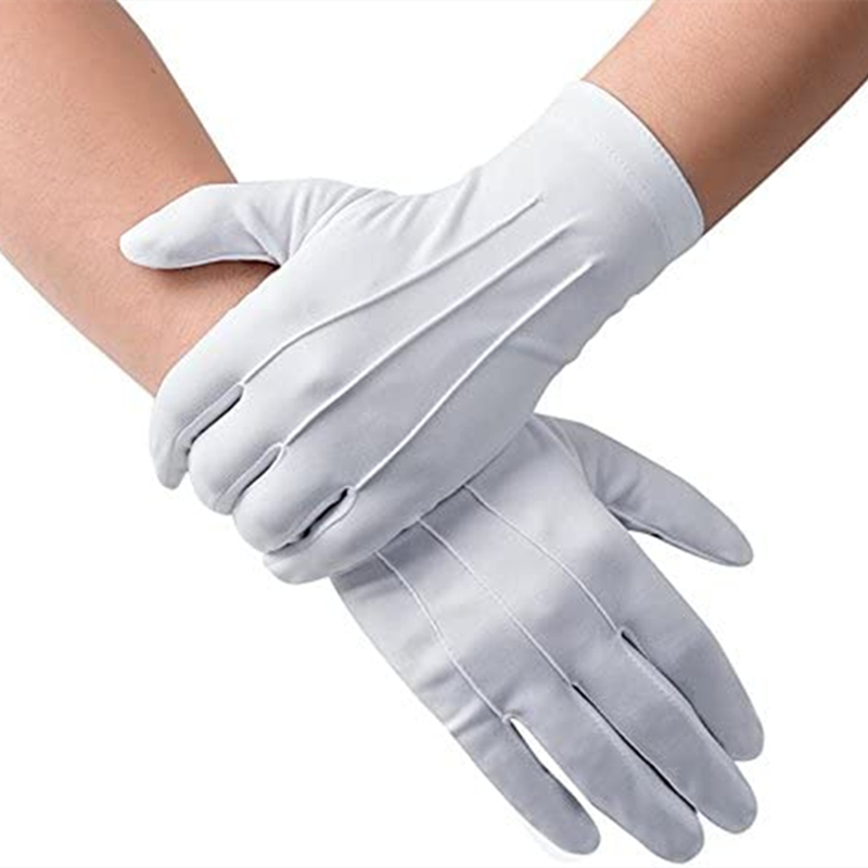 Guantes de Algodón Blancos par - Formal Wear Gloves Men reseña y precio