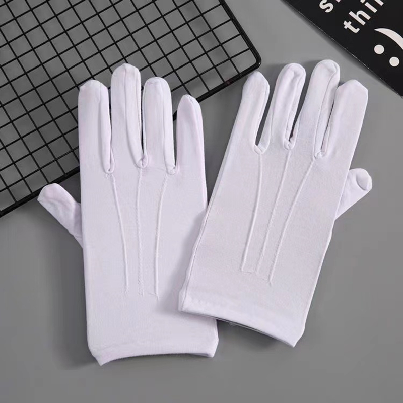 Guantes de Algodón Blancos par - Formal Wear Gloves Men reseña y precio